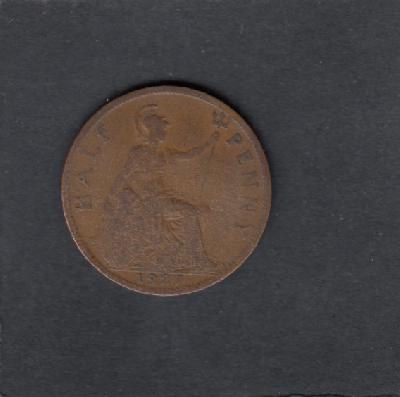 Beschrijving: 1/2 Penny GEORGIUS V 